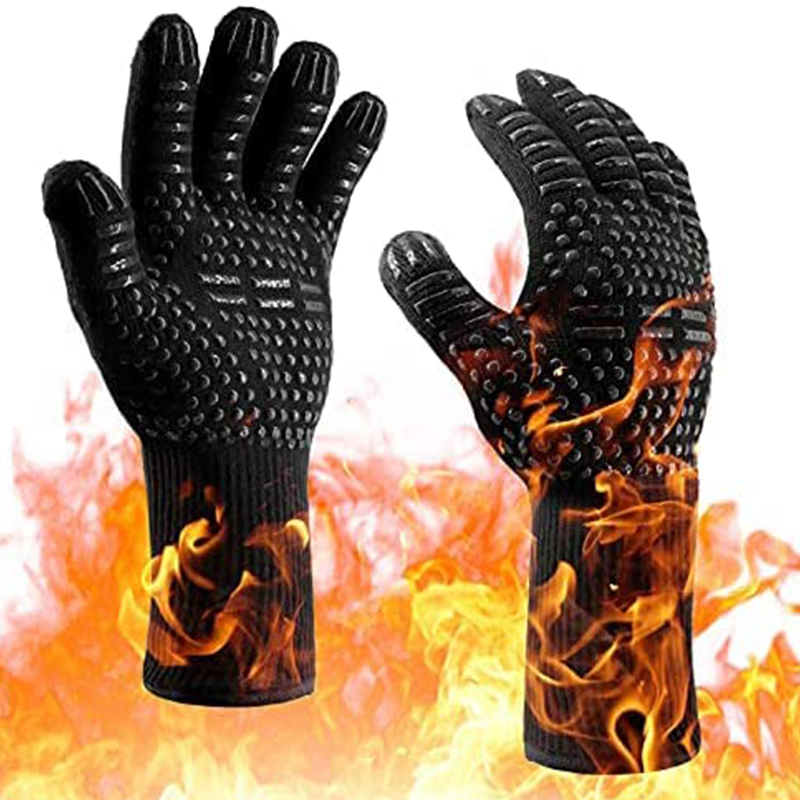 Oven Mitt Silicone - 1 Paar Ofenhandschuhe, hitzebeständige, feuerfeste, rutschfeste