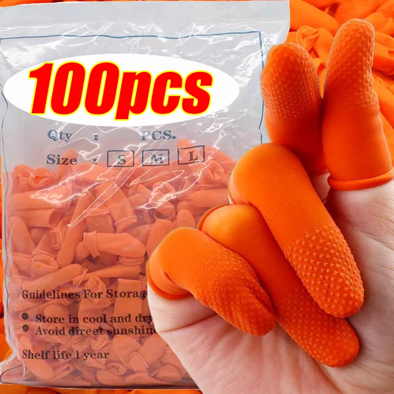 Rubber Glove Cleaning - S/M/L Einweg-Fingerabdeckung, antistatisch, Fingerspitzen-Schutz, Handschuhe, Gummi,