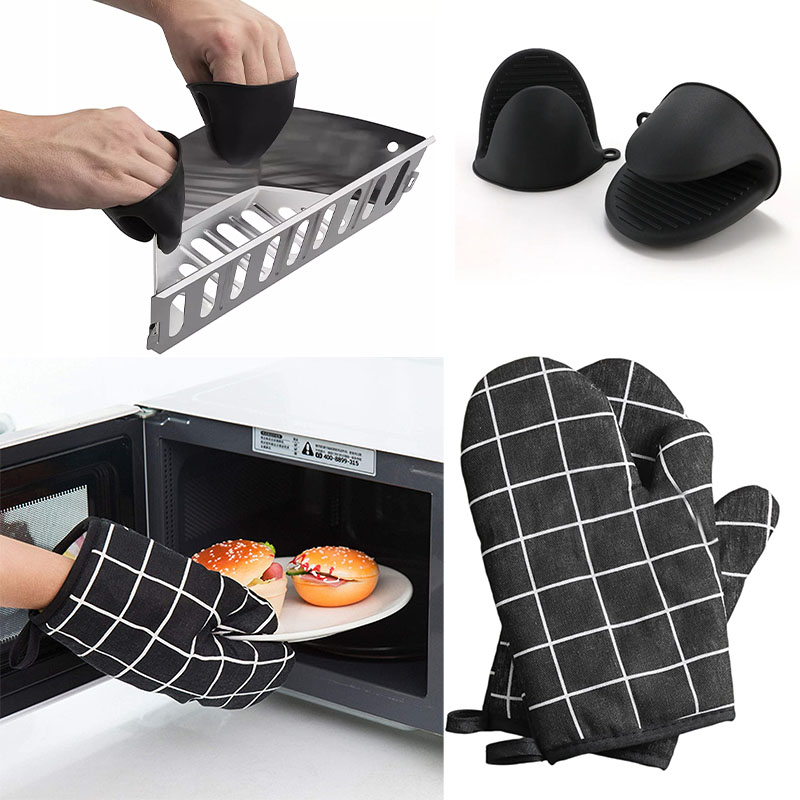 Oven Mitt Silicone - Hitzebeständige Quetsch-Ofenhandschuhe aus Silikon zum Kochen