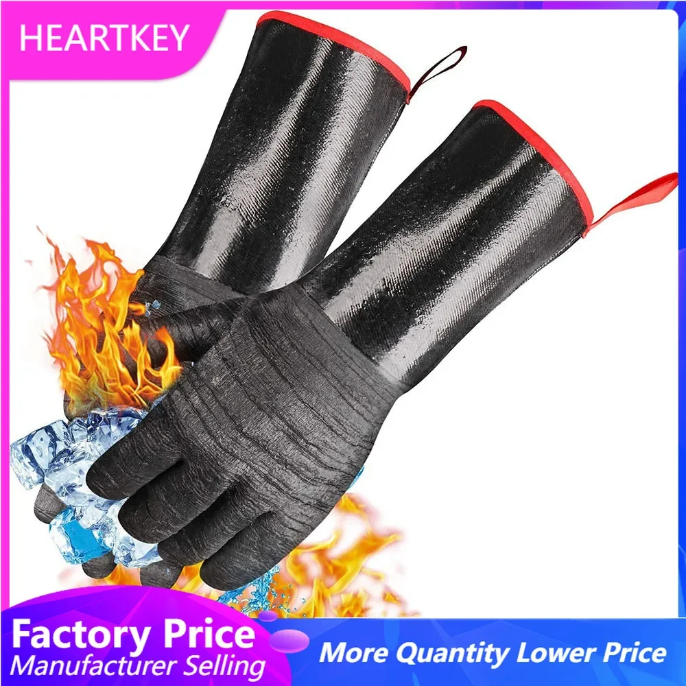 Oven Mitt Silicone - Silikon-Ofenhandschuhe, rutschfeste Grillhandschuhe, extrem hitzebeständige Küchenhandschuhe