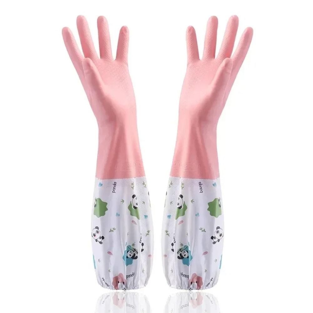 Dish Glove Rubber - Wasserdichte Gummi-Küchenhandschuhe für Damen, Verlängert und