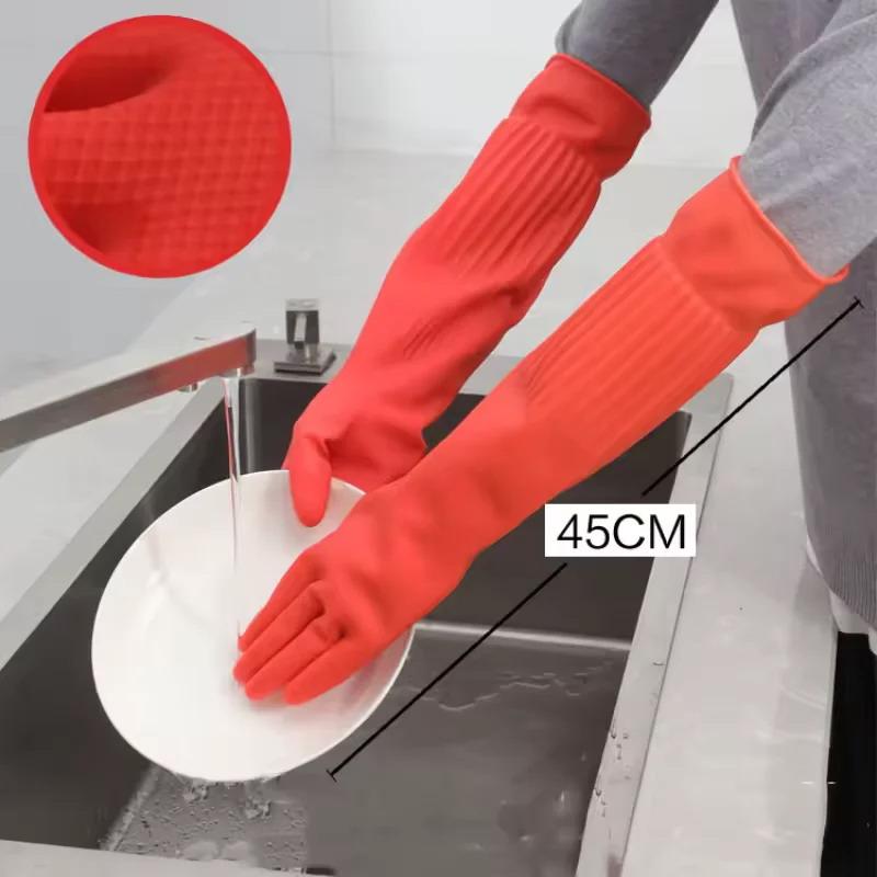 Lange wiederverwendbare Gummi- – Dish Glove Rubber Bewertung und Preis