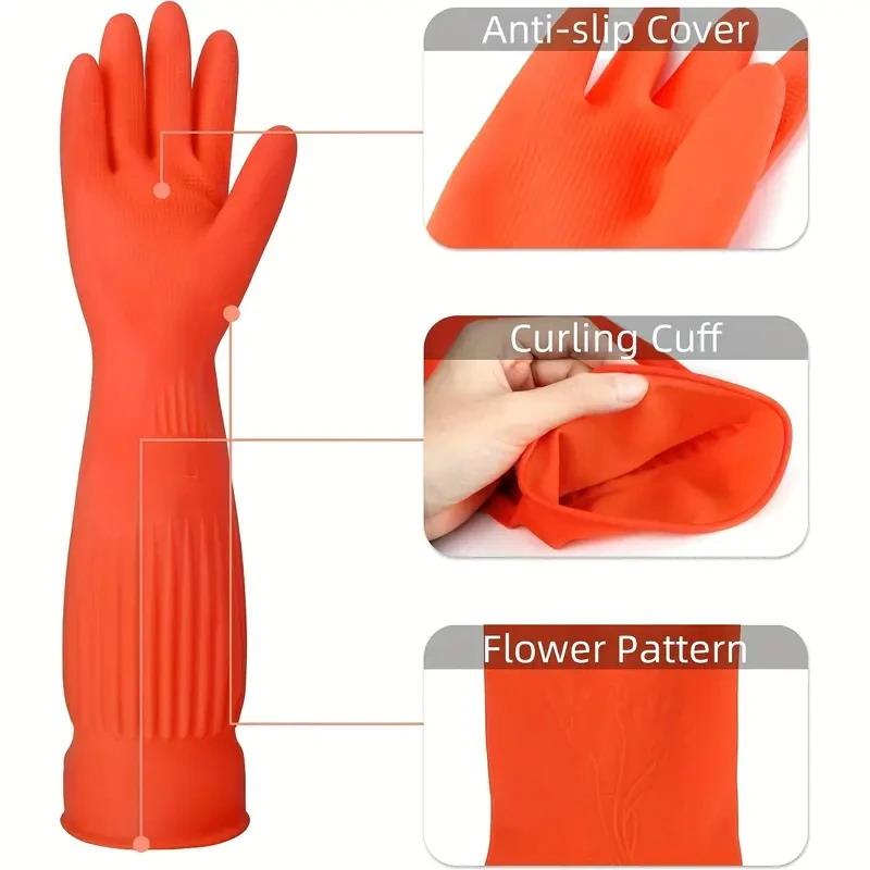Lange wiederverwendbare Gummi- – Dish Glove Rubber Bewertung und Preis