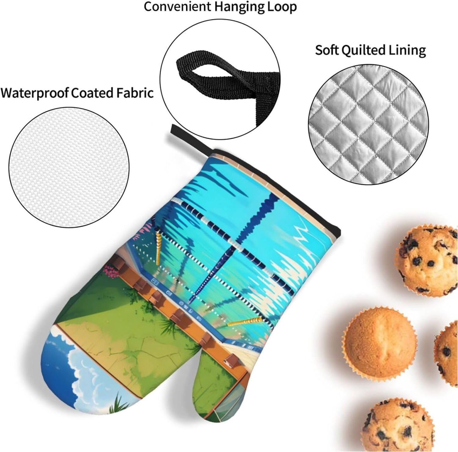 Flamingo- und Schwimmbad-Ofenh – Oven Mitt Silicone Bewertung und Preis